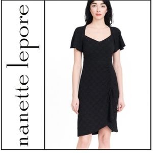 NWT { Nanette Lepore } “Portrait" Navy Dress